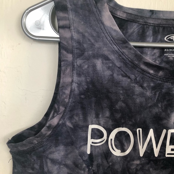 ATHLETIC WORKS Womens Tank Top XS 0-2 Graphics Tie Dye POWERFUL Graphics New - Picture 2 of 8